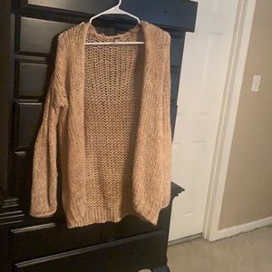 Free People XS light golden brown cardigan with bell sleeves.